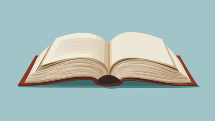 Top View Open Book Isolated Vector Illustration in Simple Flat Style
