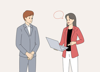 A business meeting discussion supported by a laptop for enhanced collaboration and planning