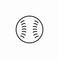 baseball sport ball icon sign vector