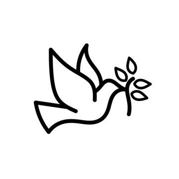 dove peace freedom pax christmas icon, vector illustration. illustration of a dove flying carrying a leaf. illustration of hope. icon of hope.