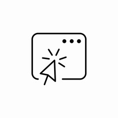 cursor click website icon sign vector