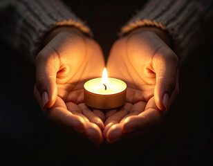 Writing with the Palm: A Gentle Touch in Warm Light