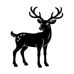 Obraz premium Reindeer clipart on white background 1 vector illustration