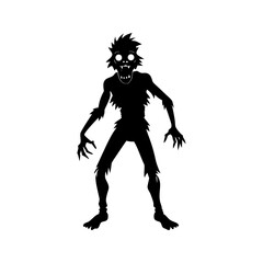 Obraz premium Zombie clipart on white background vector illustration