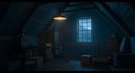 old abandoned house' room.