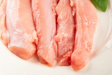 Rabbit raw meat fillet dietary fresh delicious gourmet food background on the table rustic food top view copy space keto and paleo diet