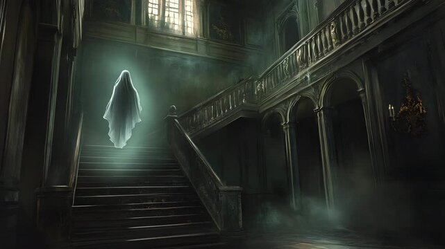 Ultra HD Animation of a moving ghost video horror video devil video mysterious shadow video horrible character video evil moving video evil cctv video clip supernatural cctv video footage