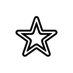 Simple line art of a five-pointed star on white background  