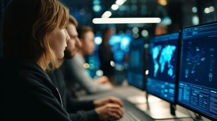 A dedicated cybersecurity team analyzes multiple networks.