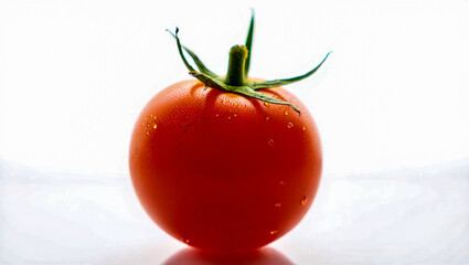 Isolated tomato photography for healthy eating and fresh produce food blog background image and design