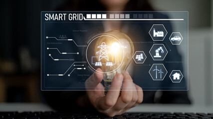 Smart grid system integrating renewable energy sources, energy storage, smart inverters, and demand...