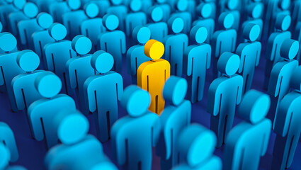 Stand out from the crowd leadership talent management unique employee different business concept success