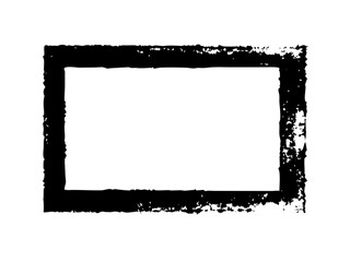 Grunge Rectangle Frame – Dirty Stencil Border with Rough Brush Texture (SVG Vector)