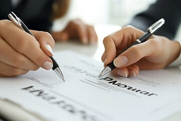 signing a contract with pen.