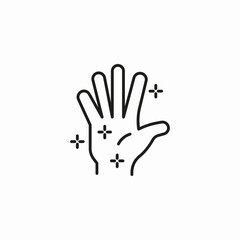 clean sparkling hand icon sign vector
