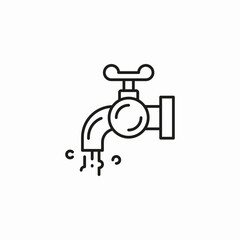 faucet water drip icon sign vector