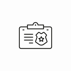 police id badge icon sign vector