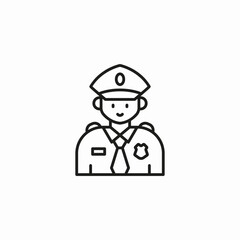 police officer uniform icon sign vector