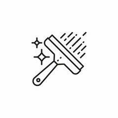 window squeegee shine icon sign vector