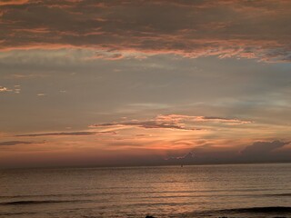 sunset over the sea