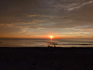 sunset on the beach