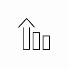 ascending bar chart icon sign vector