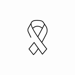 awareness ribbon support icon sign vector