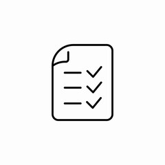 checklist document completed icon sign vector