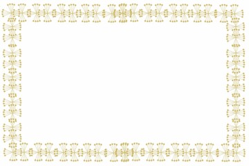 Frame with floral ornament, Photo frame, decorated golden frame