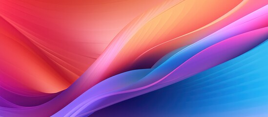 Obraz premium Abstract colorful wave design with flowing blue and pink lines creating a smooth, artistic digital background illustration