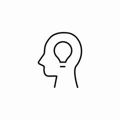 idea head icon sign vector