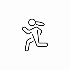 person running activity icon sign vector
