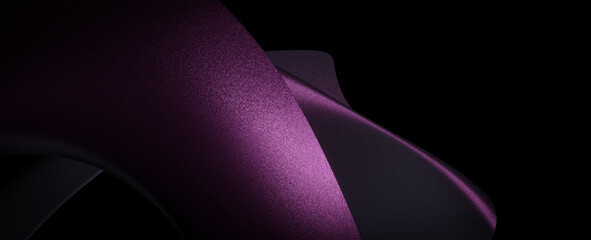 Abstract Purple and Black Curved Shapes
