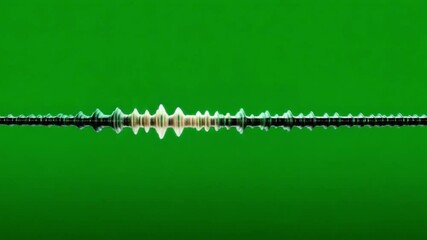 Sonic Spectrum: A vivid close-up of a dynamic sound wave, reflected on a tranquil surface, the emerald green backdrop sets a striking visual tone of audio representation. - Powered by Adobe