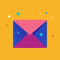 Vibrant Envelope with Sparkle