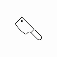 butcher meat cleaver icon sign vector