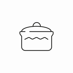cooking pot lid icon sign vector