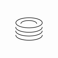 stack of plates icon sign vector