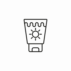 sunscreen lotion tube icon sign vector