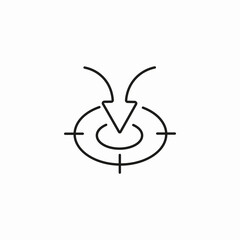 target arrow hit icon sign vector