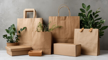 modern workspace featuring ecofriendly packaging solutions for businesses