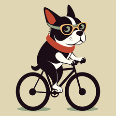 dog and bicycle
