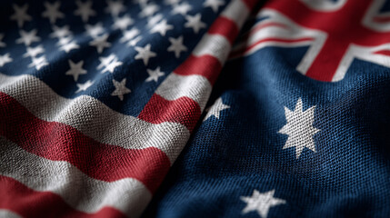 USA and british flag 