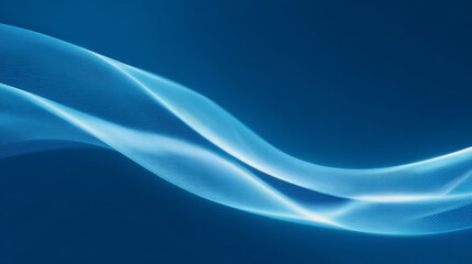 Obraz premium Abstract blue gradient background with shining lines waves. Minimalist background for banner, poster, cover, brochure, flyer, website