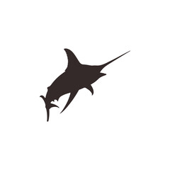 Marlin or Swordfish Silhouette