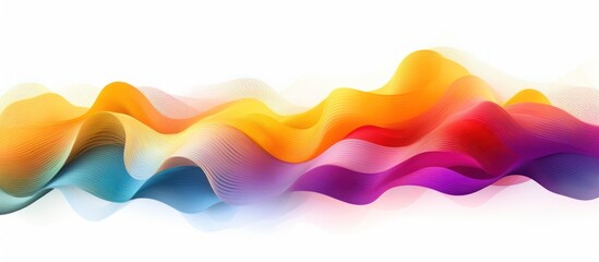 Abstract colorful background with flowing rainbow lines and bright, painterly texture for a dynamic art illustration