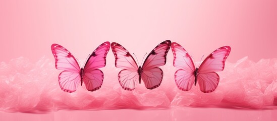 Pink rose petals and beautiful pink tulips blossom with the beauty of nature