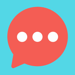 Fototapeta premium Chat Bubble With Three Dots