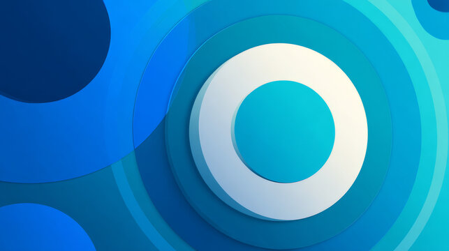 Abstract modern business conference design template with creative round lines. Minimal flyer layout. Vector, 2023-2024