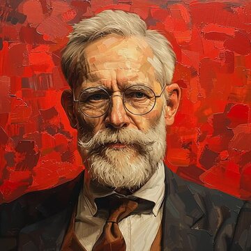 Portrait of the most famous psychoanalyst Sigmund Freud